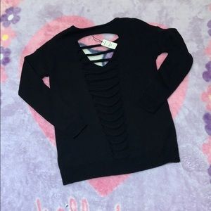 NWT black express cutout sweater